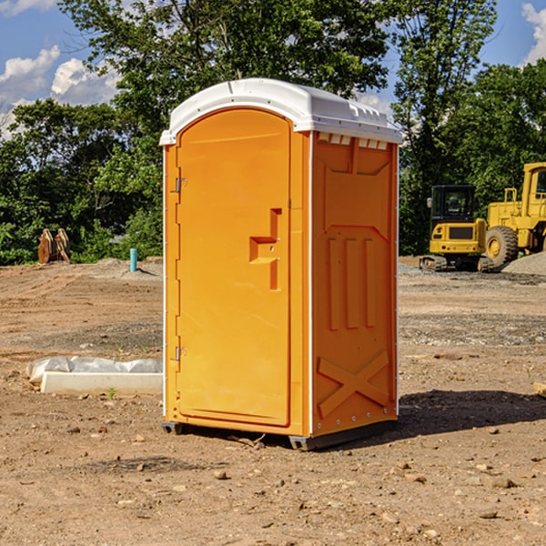 can i customize the exterior of the portable restrooms with my event logo or branding in Orange Springs